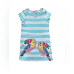 Joules Size 4 Years Toucan Applique Short Sleeve Dress